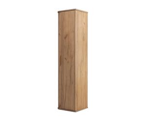 3xE Living Colonne de Salle de Bain, Artisanat en chêne, poignées dorées, 35,5 x 31,5 x 139 cm