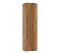 3xE Living Colonne de Salle de Bain, chêne Craft doré, poignées en Trois Couleurs, 35 x 27 x 136 cm