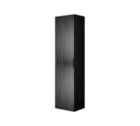 3xE Living Colonne de Salle de Bain, Noir, poignées Noires, 35 x 27 x 136 cm