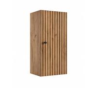 3xE Living Demi-Colonne de Salle de Bain, chêne Craft doré, poignées en Trois Couleurs, 35 x 27 x 68 cm