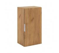 3xE Living Demi-Colonne de Salle de Bain Suspendue, Chêne Craft Doré, Poignées Argentées, 35 x 27 x 68 cm