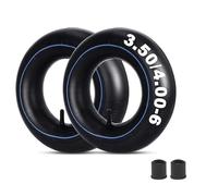 4.00-6 4.10/3.50-6 Chambre à Air Valve Droite TR13 Remplacement pour Go Kart Brouette ATV Tondeuse à Gazon Camion à Main Souffleuses à Neige Gorilla Cart 2 Pack