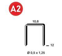 4 000 Agrafes Pf-12 Inox - 10.6x12x0.5x1.25 mm - D-Work