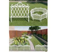4/10 pièces Clôture de bordure de jardin décorative en plastique durable, clôture de jardin extérieure amovible pour plantes, barrière de bordure de pelouse - écran de confidentialité extérieur résist