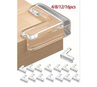 4/12/16 pièces Protections de coin de meuble en silicone, protecteurs de bord souples transparents, butoirs de coin, meilleurs coussinets de protection de coin de table transparents, protègent les meu
