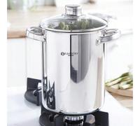 4,2 l Marmite de cuisson de pâtes et d'asperges de grande capacité avec passoire et couvercle anti-débordement, convient à tous les types de cuisinière Alliage d'aluminium
