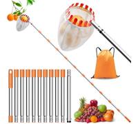 4,2 m Cueilleuse à fruits pour pommes et cerises avec manche télescopique Ø 16 cm