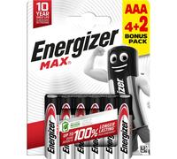 4+2 Piles Alcalines AAA / LR03 Energizer Max