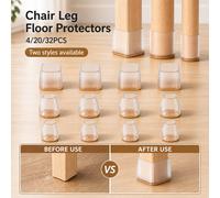 4/20/32 pièces Protecteurs de pieds de chaise en silicone, capuchons de pieds de meubles mats, housses de pieds de chaise antidérapantes, convient pour les sols en bois dur et les sols en carrelage, f