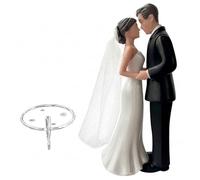 4, 33 pouces Décoration de gâteau de mariage en résine traditionnelle romantique pour les mariés, figurine pour gâteaux, décoration gâteau couple élégante pour mariage, anniversaire