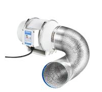 4 5 6 8 pouces 220V ventilateurs d'extraction maison tuyau en ligne conduit extracteur Ventilation cuisine toilette Air propre ventilateur ventilateur à flux diagonale 6 Inch with 3m Tube