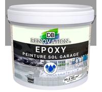 DB Rénovation Peinture Résine Epoxy sol béton Garage, parking - Gris 4,5KG Prêt à l'emploi - Trafic intense - Etanche
