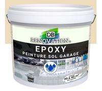 DB Rénovation Peinture Résine Epoxy sol béton Garage, parking - Ivoire clair 4,5KG Prêt à l'emploi - Trafic intense - Etanche