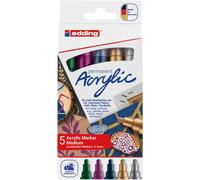 [4-5100-5-999] edding Marqueur acrylique moyen 5100 set de 5 Assortis festifs...