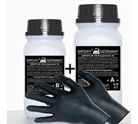 4,5kg DIPOXY-2K-700 + gants, bi composant Résine époxy transparente Glaçage Epoxyde Epoxy Resine Coulée Cristalline PRV table sol bois fibre carrelage colle