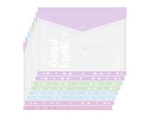 4/6 / 8Pcs 11 Trous Poche Perforée Transparent Document Portefeuille Lettre