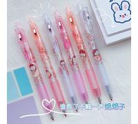 4/6pcs Nouveau Chanvre Viande Limitée Gel Stylo 0.5mm Papeterie Pour Fournitures Scolaires Kawaii Noir Presse Stylo