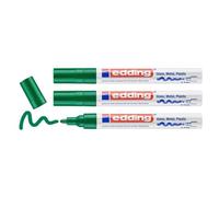 [4-750-9-004-3] Edding Lot de 3 Marqueurs Peinture brillante 750 vert 2-4 mm