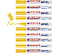 edding 750 marqueur peinture brillante - jaune - 10 feutres peinture brillante - pointe ronde 2-4mm - pour dessin, coloriage, scrapbooking - étanche, très opaque
