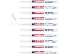 [4-751-9-049-10] EDDING Lot de 10 Marqueurs Peinture Brillante 751 Blanc Poin...