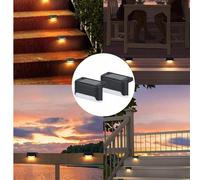 4/8/12/16 pièces Lumières solaires d'extérieur pour rampe d'escalier, Lumières LED étanches avec capteur de lumière, éclairage de paysage pour allée ABS