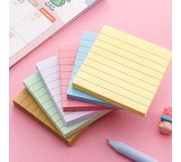 4/8/16 pièces Notes adhésives, blocs-notes lignés de 3x3 pouces, réutilisables et polyvalents pour l'école, le bureau et la maison - assortiment de couleurs aléatoires, 1 pièce = 45 feuilles Fournitur