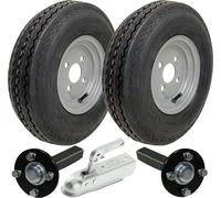 4.80/4.00-8 Trailer Kit High Speed Road Legal Wheels, Hub & Stub Axles & Hitch