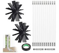 4.8m Kit de Ramonage Poêle a Pellets Hérisson Ramonage Diamètre 150mm 9 Tiges de Ramonage Flexible de 410 mm Balaena BV