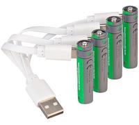 4 accus li-ion AAA 400 mAh avec port de chargement USB-C [tka Köbele Akkutechnik]