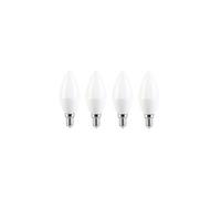 Luminea 4 ampoules bougies E14 - 3 W - 240 lm - Blanc chaud
