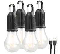 4 ampoules LED 120 lm rechargeables avec batteries [Lunartec]