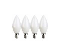 : 4 ampoules LED E14 bougie 6 W - 470 lm - Blanc chaud