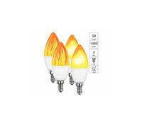 : 4 ampoules LED E14 effet flamme avec 3 modes d'éclairage