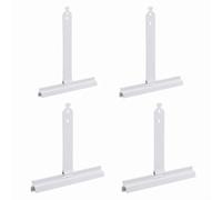 4 Attaches de Volet Roulant Blancs, Ressort de Suspension pour Axe SW40 | Attache Volet Roulant en Acier, Ressort de Suspension Blanc pour Lame Aluminium, Rechange sans Vis pour Store Enrouleur