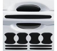 4 autocollants pour poignée de porte de voiture et 4 protections de cuvette de porte, garniture époxy anti-rayures avec forte adhérence, pour la plupart des véhicules avec poignées coulissantes