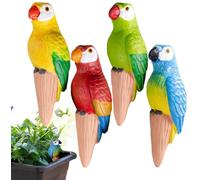 4 bâtonnets d'arrosage pour plantes, en terre cuite, design perroquet, automatiques, pour les vacances