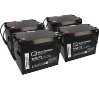 4 batteries Q-Batteries 12LC-75 AGM – Ensemble de batteries deep-cycle 48V 77Ah