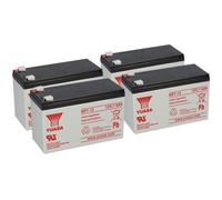 4 batteries Yuasa NP7-12 AGM, 12V, 7Ah, es VdS, avec connecteurs Faston F1 de 4,8 mm