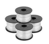 4 Bobines de Fil d'Attache pour Ferraillage, 110m x 0,8mm Fil d'Acier Doux pour Machine à Lier Automatique, Fil de Jardin