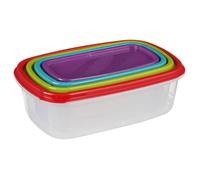 4 boîtes de conservation ""Colors"" plastique - 5 five simply smart
