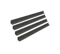 4 Bordures de Jardin 1,2 m Caoutchouc Flexible Gris 4,8 m