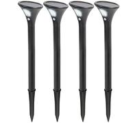 Lunartec 4 bornes lumineuses solaires avec capteur de mouvement - blanc froid