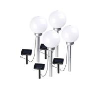 : 4 bornes lumineuses sphériques à LED Ø 20 cm avec effet lumineux rotatif