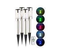 : 4 bornes solaires à LED RVB télécommandées Style