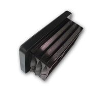 4 bouchons, noir, pour tubes carrés, dimensions extérieures 60x25mm