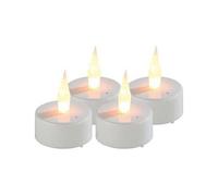Lunartec – Bougies chauffe‑plat LED – Lot de 4 – à souffler