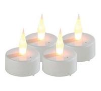 Lunartec – Bougies chauffe‑plat LED – Lot de 4 – à souffler