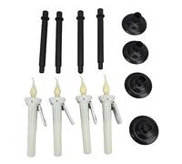 4 Bougies Extérieures à énergie Solaire à énergie Solaire, LED à la LED Vacillant Chaud de la Lumière Jaune au Capteur de L'aube avec des Pointes Amovibles pour le Décor de