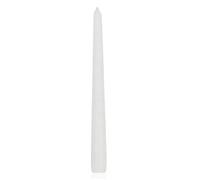 4 BOUGIES FLAMBEAUX NATURELLES 25CM 10H BLANC