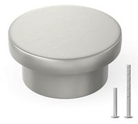 4 boutons d'armoire couleur argent, boutons de meubles en acier inoxydable, boutons de tiroir, boutons de porte d'armoire, boutons d'armoire couleur argent